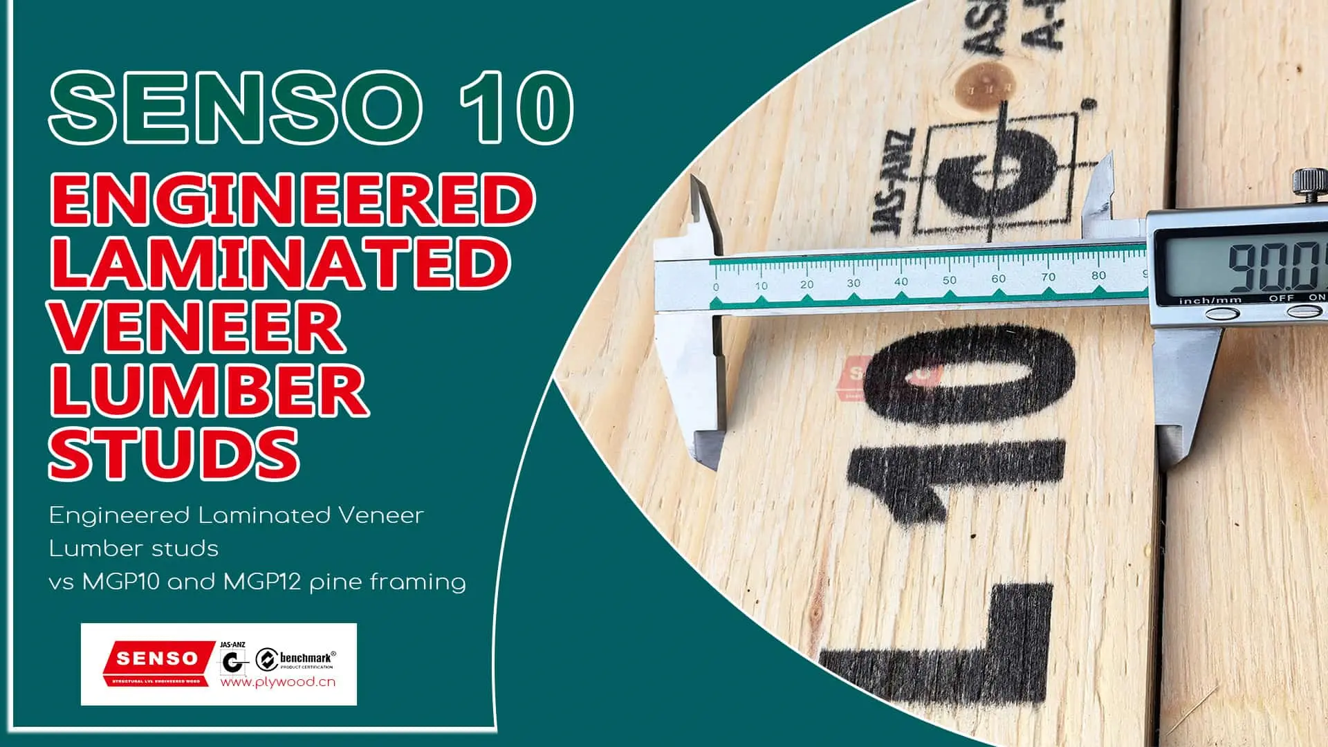 Engineered Laminated Veneer Lumber Studs SENSO for Structural Framing