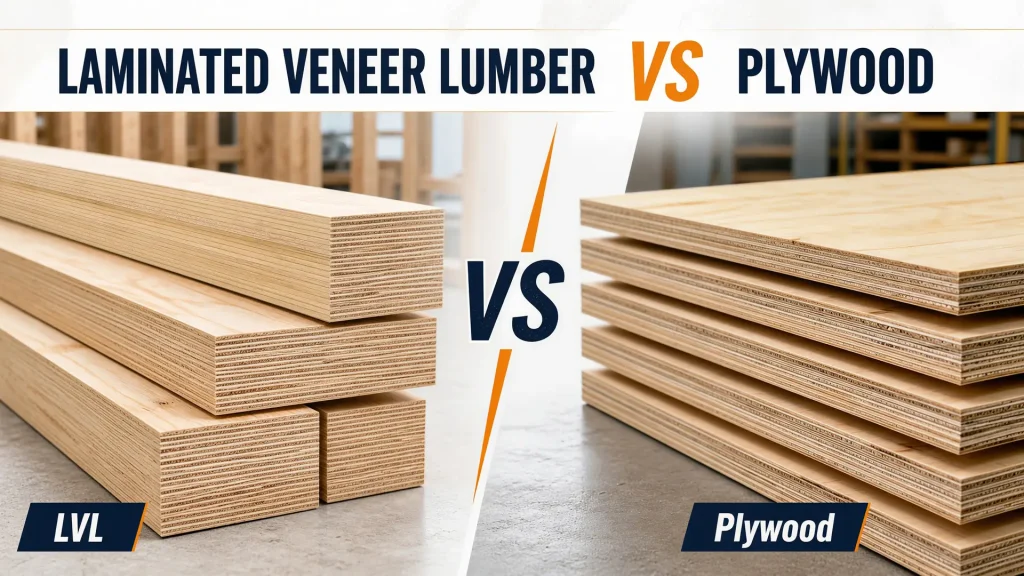 Laminated Veneer Lumber vs Plywood comparison for buyers choosing engineered wood products