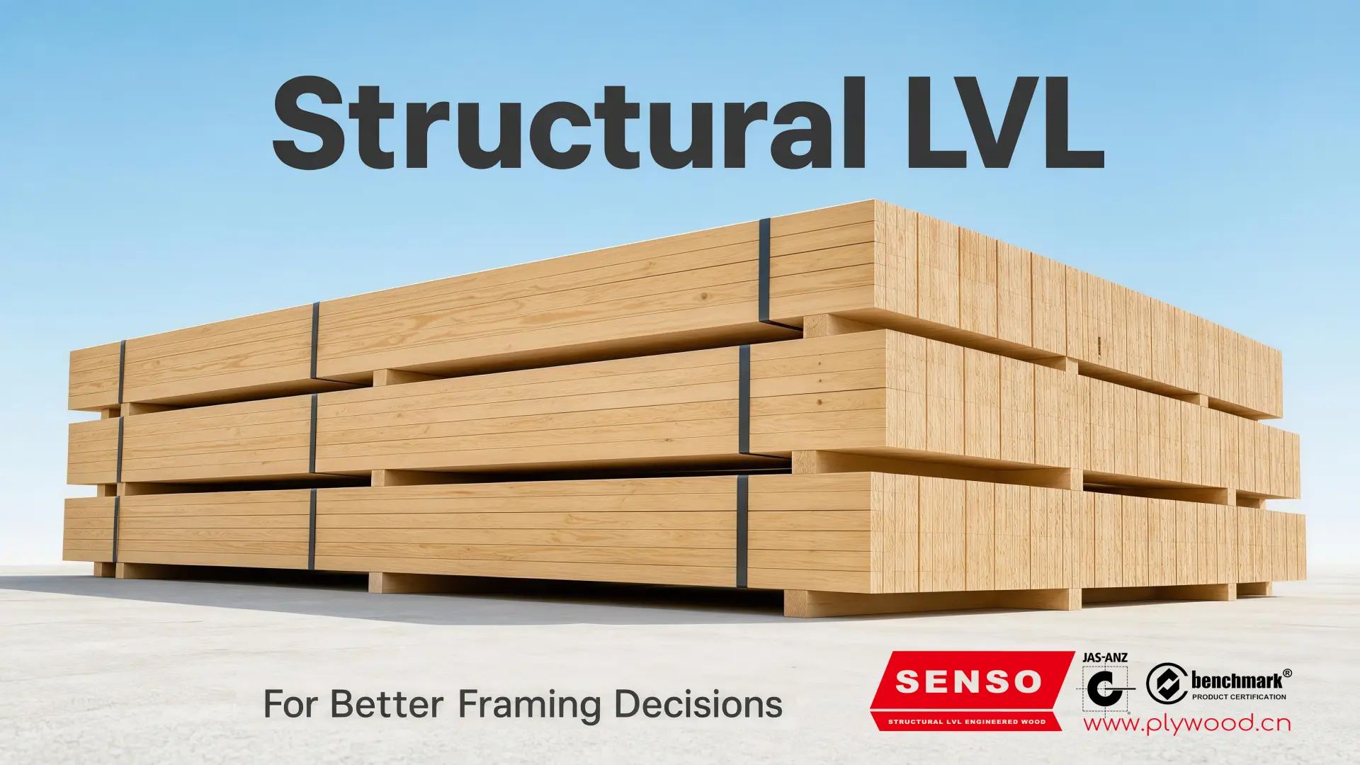 Structural LVL for Better Framing Decisions Engineer reviewing a SENSO structural LVL beam in a timber frame with labelled checks for load path grade stiffness section bearing site use and product records