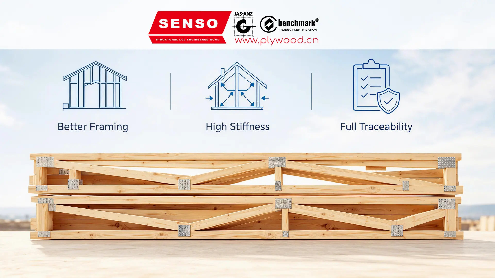 Structural LVL Grade Stiffness and Section Selection Structural LVL selection comparing grade stiffness depth width bearing clear span and design requirements